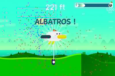 A screenshot of a game called golf orbit.